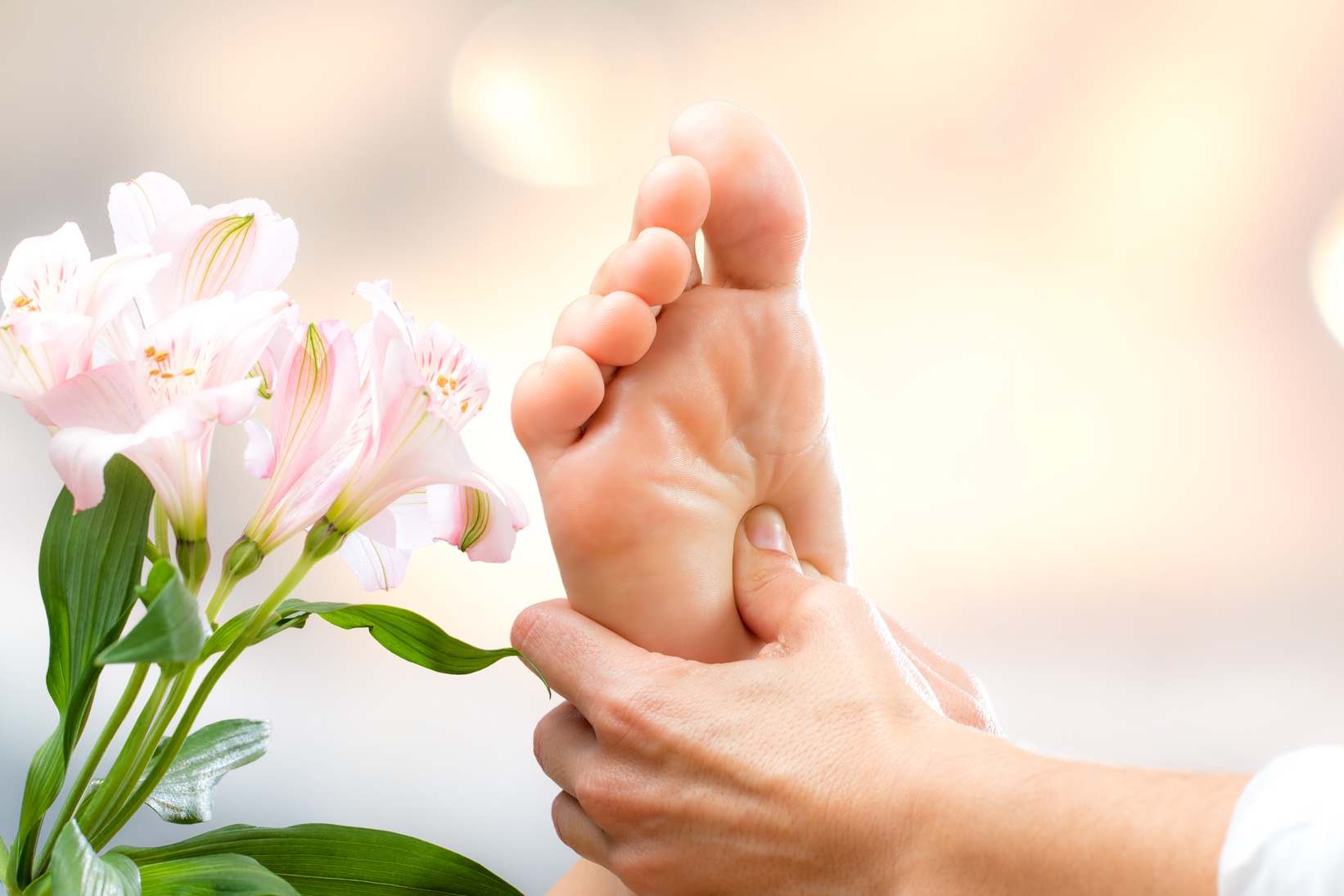 Healing reflexology massage.